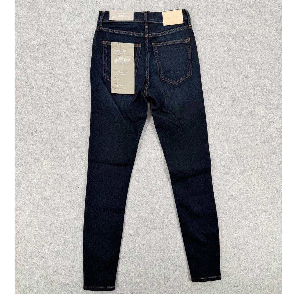 NWT Everlane Authentic Stretch High-Rise Deep Indigo Skinny Jeans Size 24